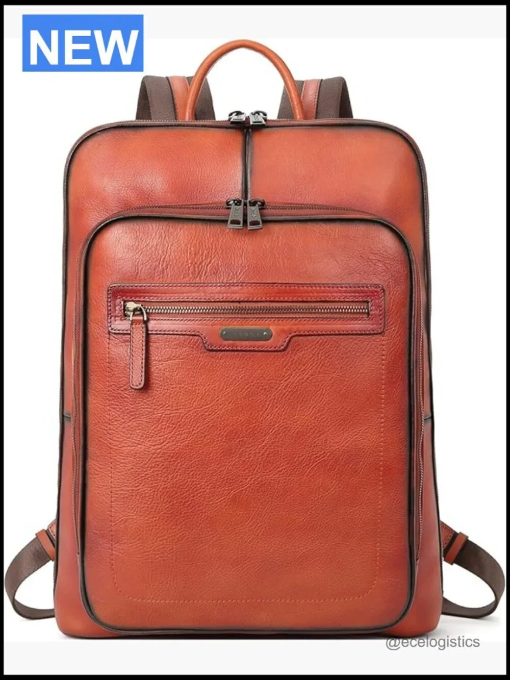 Leather Laptop Backpack for Women 15.6 inch Full Grain Work Daypack